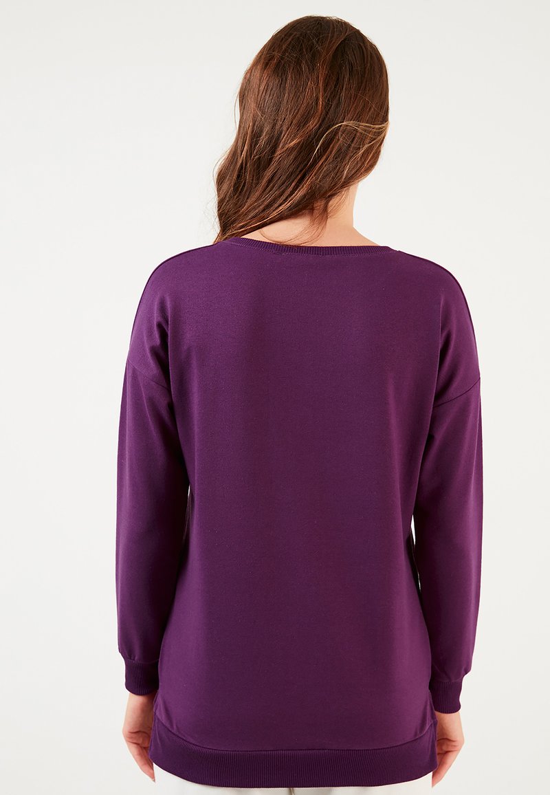 LELA CREW NECK - Felpa - purple