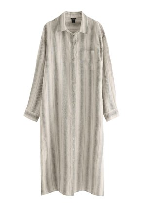 Lindex, MIDI - Skjortekjole - light beige