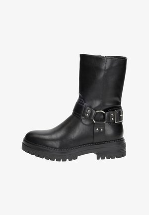 SUB55 Enkellaarsjes met plateauzool - zwart