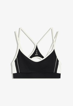 Bershka, (ACTIVE) TECHNICAL TOP WITH CONTRAST BINDING - Débardeur - black