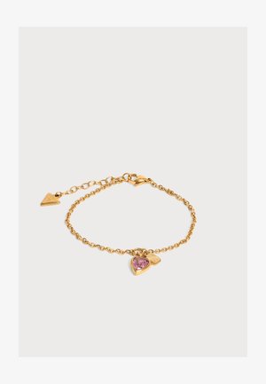 Guess, CRYSTAL LOVE - Bracelet - yellow gold-coloured/pink