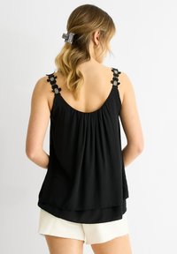GINI LONDON FLORAL STRAPS - Top - schwarz