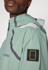 Adidas Terrex NAT GEO RAIN.RDY - Regnjakke - silver green