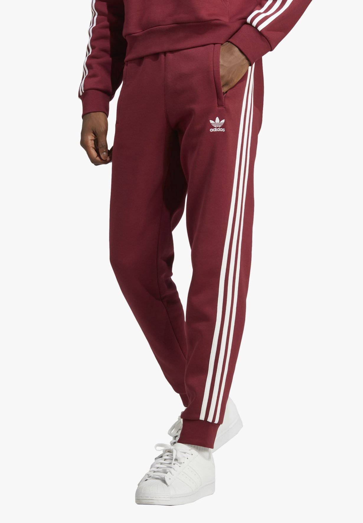 adidas dunkelrot jogginghose