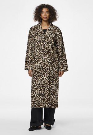 PCSAVANNAH LONG LEO COAT - Klasisks mētelis - black