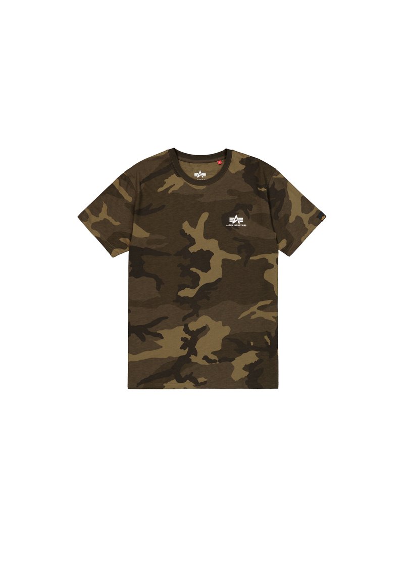T-Shirt Mimetica Uomo Vintage - Maglietta A Maniche Corte In Misto Cotone, Slim Fit, Militare - 6