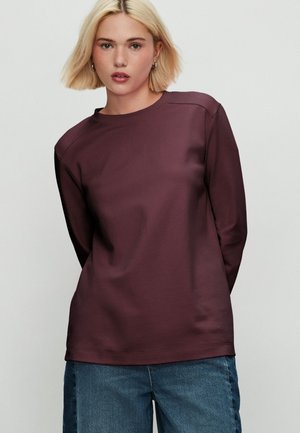 Next REGULAR FIT - CREW NECK  - Pikkade varrukatega topp - brown