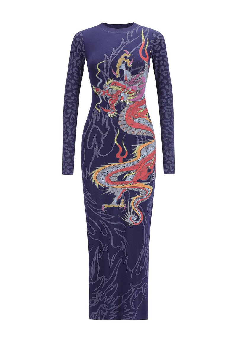 Ed Hardy DRAGON FLAME - Maxi dress - mood indigo/blue - Zalando.ie
