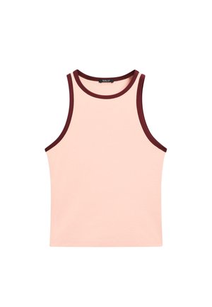 Massimo Dutti HALTER NECK WITH CONTRAST DETAIL - Top - pink