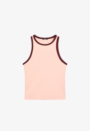 Massimo Dutti HALTER NECK WITH CONTRAST DETAIL - Linne - pink