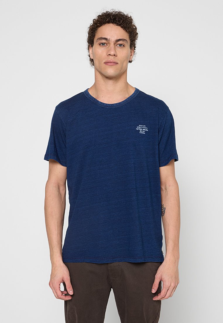 Petrol Industries T-shirt basic blauw denim/bluedenim