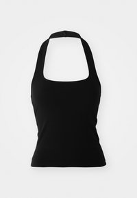 SQUARE NECK HALTER - Tops - black