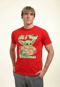 Star Wars STAR WARS THE MANDALORIAN CHRISTMAS BABY UNISEX - T-shirt med print - red