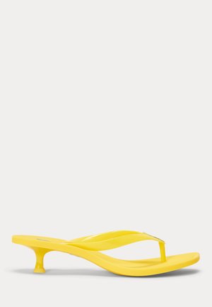 Polo Ralph Lauren POLO PLAY KITTEN HEEL THONG SANDAL - Sandalai su T formos dirželiu - dandelion