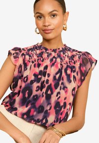 Love & Roses SHIRRED REGULAR FIT - Palaidinė - pink animal