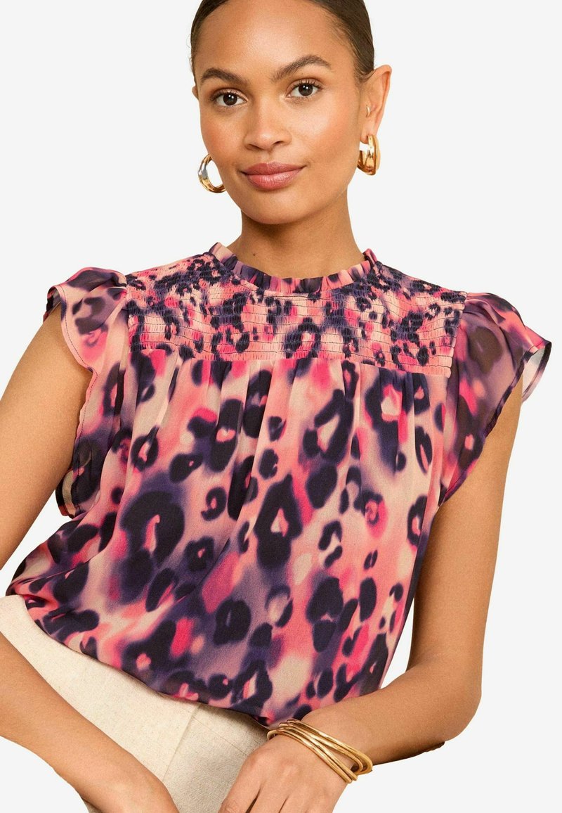 Love & Roses SHIRRED REGULAR FIT - Palaidinė - pink animal