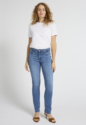 PULZ ZEMMA - Slim fit -farkut - medium blue denim