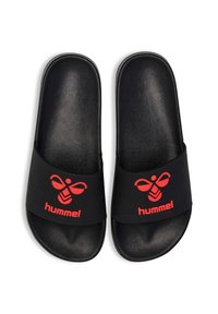 Hummel ESSENTIAL - Badesandale - black chinese red