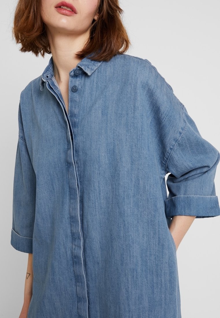 Monki Shirt dress - blue denim - (Pre-owned) - Zalando.ie