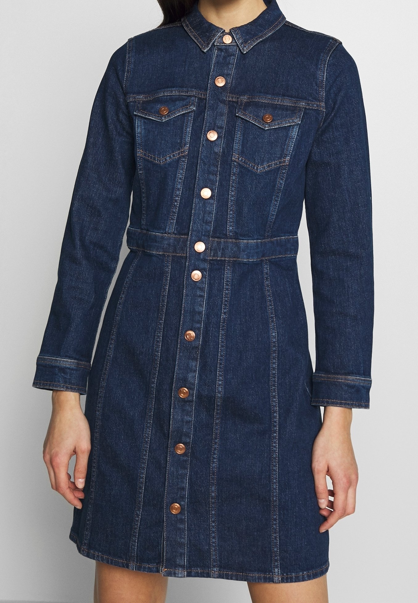 J.CREW Denim dress - blue denim - (Pre-owned) - Zalando J.CREW Denim dress - blue denim - (Pre-owned) - Zalando