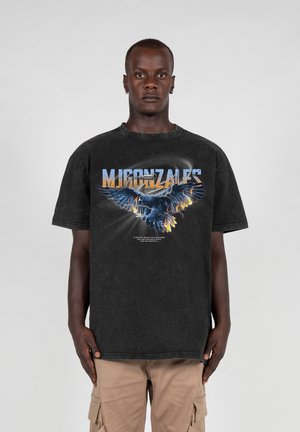 EAGLE V2. ACID WASHED HEAVY OVERSIZE  - T-Shirt print - black