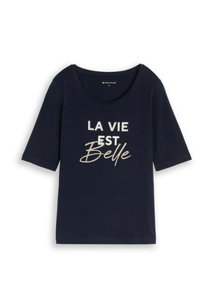 TOM TAILOR, T-SHIRT CREW NECK WITH PRINT - Tričko s potlačou - sky captain blue