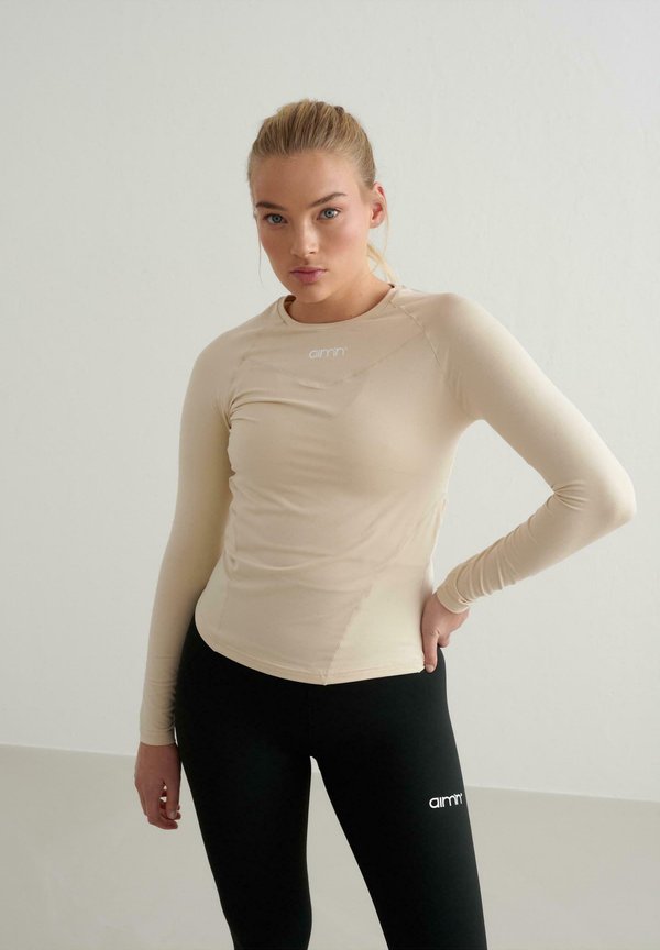 Langarmshirt - beige