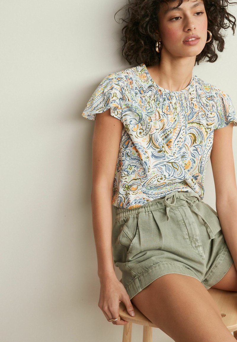 Damen Kleider | Next ELASTICATED WAIST PAPERBAG Jeans Shorts khaki green/grün - WN73619 Damen Kleider | Next ELASTICATED WAIST PAPERBAG Jeans Shorts khaki green/grün - WN73619