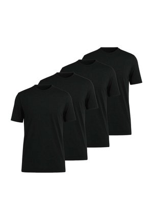 RUNDHALS, 4ER PACK - BODYWEAR, MODERN FIT, 4 PACK CREW NECK - T-shirt basic - schwarz