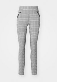 ONLLOIZA CHECK ZIP - Nadrágok - bright white/black
