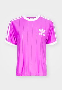 ADICOLOR 3-STRIPES PINSTRIPE - Apdrukāts T-krekls - purple burst