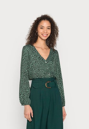 ONLNOELLE LIFE V NECK - Blouse - dark ivy/seaside