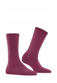 FALKE SOFTMERINO LINE - Socken - red plum