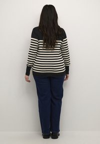 Kaffe Curve STRIPED  - Vesta - black feather gray mel stripe