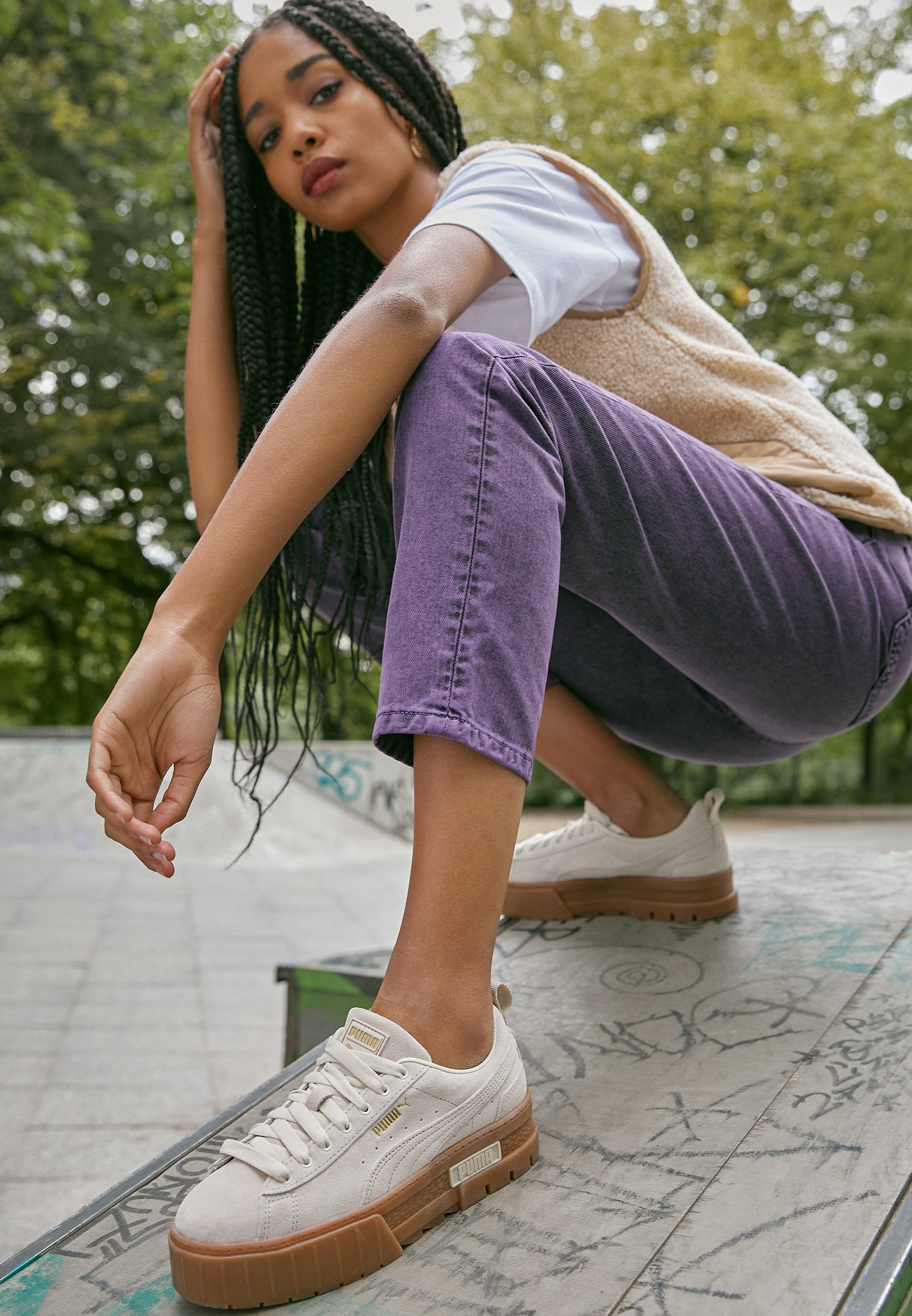 puma sage green trainers