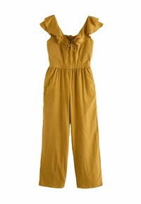 Next RUFFLED TIE BACK WIDE LEG BOHO   - Kombinezonas - ochre yellow