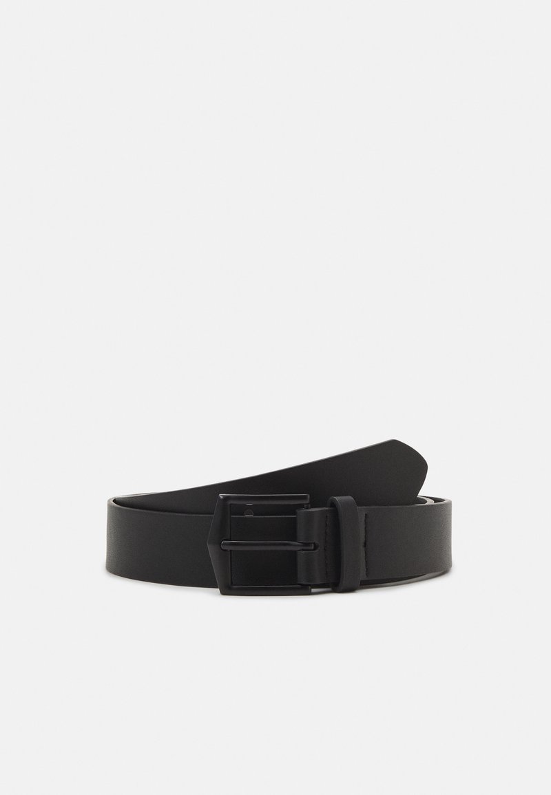 Ceinture En Cuir Noir BONAVENTURE - Taille 75 Cm (environ 30 Pouces) - Occasion