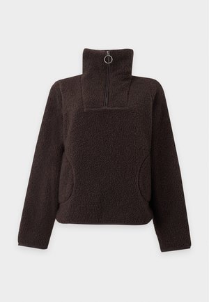 Vero Moda, VMFLASH TEDDY ANORAK ENT - Sweat polaire - chocolate torte