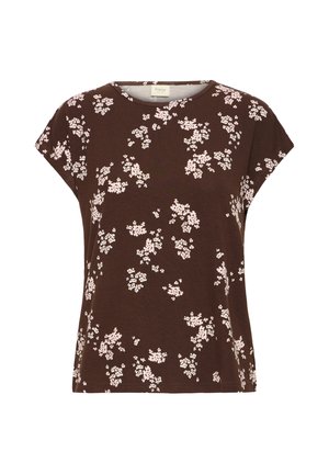 Fransa, FRAMY - T-Shirt print - scatter floral rum raisin