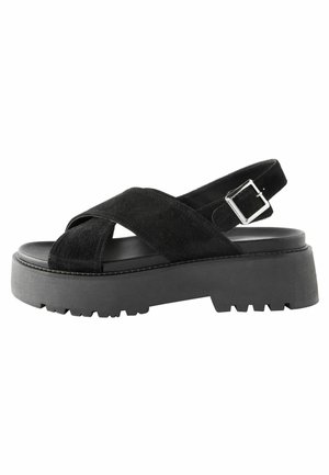 CHUNKY WIDE - Platform szandálok - black