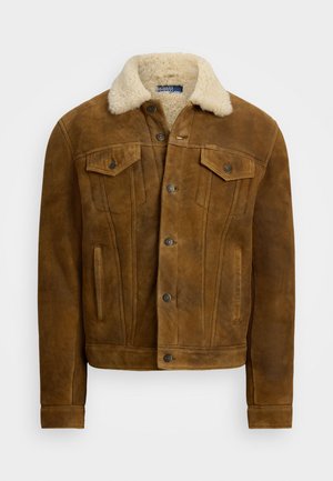 Polo Ralph Lauren SHEARLING TRUCKER JACKET - Veste en cuir - soft brown