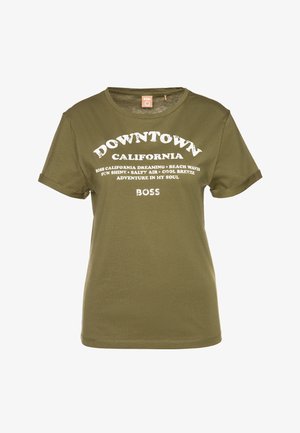C_ESUMMER - Print T-shirt - olive
