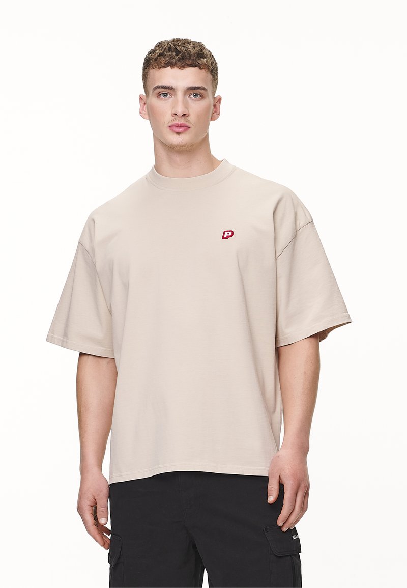 Pegador LEONO BOXY TEE - Základné tričko - washed desert sand