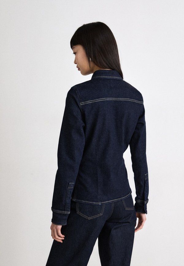 LEAN - Button-down blouse - denim dark3
