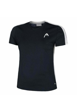 TIE-BREAK - Sport T-shirt - dunkelblau weiß