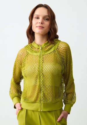 Sweater met rits - yellow