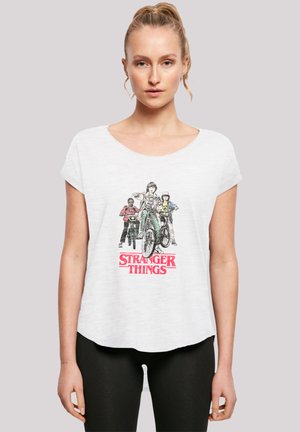 STRANGER THINGS RETRO BIKERS NETFLIX TV SERIES - Print T-shirt - weiß