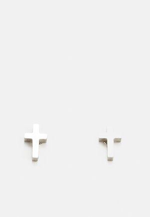 CROSS STUDS UNISEX - Brincos - silver-coloured