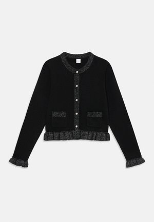CARDIGAN WITH FLOUNCES AND BUTTONS - Cardigan - black