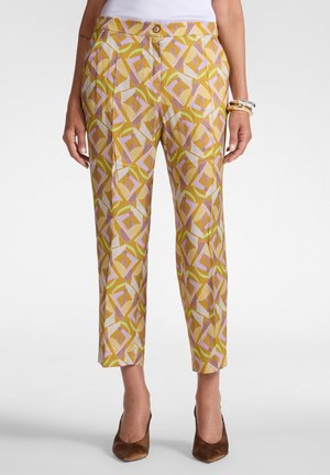 CROPPED STAMPATI - Pantaloni - giallo